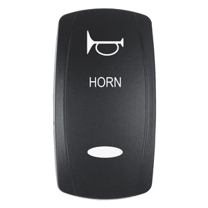 Pacer Actuator - 'HORN' f/V Series Contura Switches - Black - Laser Etched (Top/Bottom Light) [EV2LE-HRN] - BuoyMart.com  Switches & Accessories Pacer Group