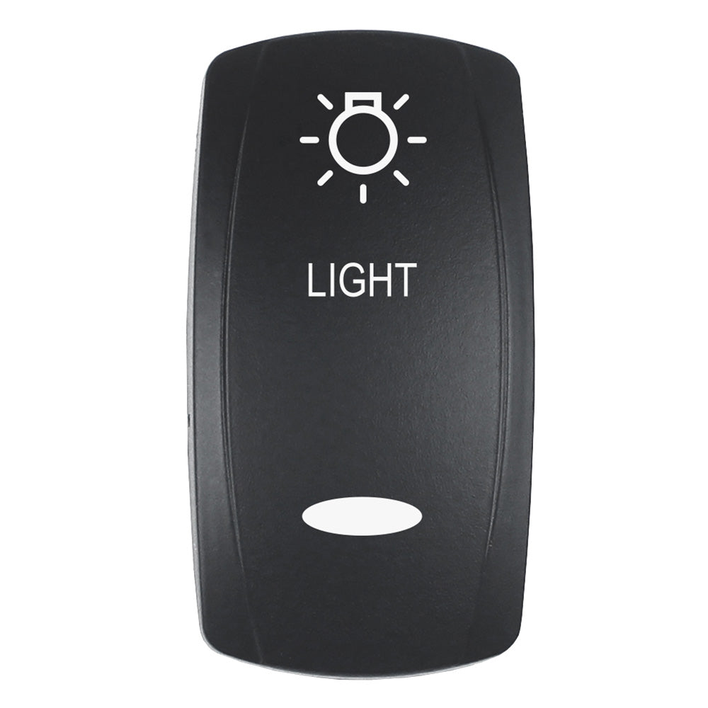 Pacer Actuator - 'LIGHT' f/V Series Contura Switches - Black - Laser Etched (Top/Bottom Light) [EV2LE-LT] - BuoyMart.com  Switches & Accessories Pacer Group