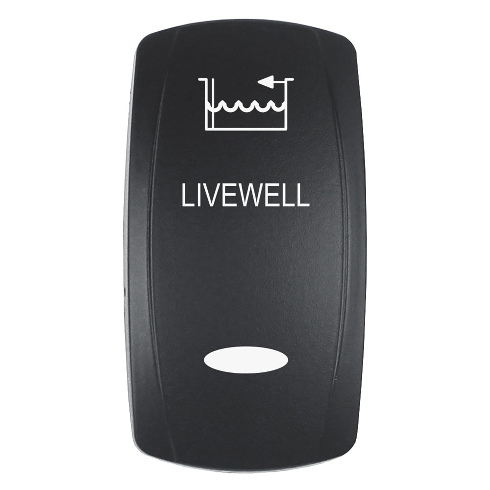 Pacer Actuator - 'LIVEWELL' f/V Series Contura Switches - Black - Laser Etched (Top/Bottom Light) [EV2LE-LVWL] - BuoyMart.com  Switches & Accessories Pacer Group