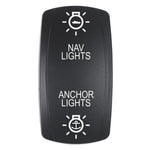 Pacer Actuator - 'NAV/ANC' f/V Series Contura Switches - Black - Laser Etched (Top/Bottom Light) [EV2LE-NAVANC] - BuoyMart.com  Switches & Accessories Pacer Group