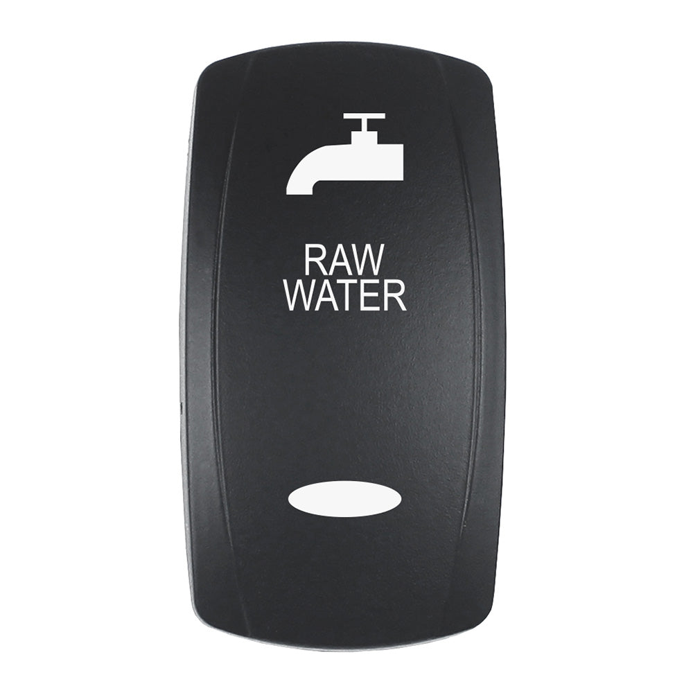 Pacer Actuator - 'RAW WATER' f/V Series Contura Switches - Black - Laser Etched (Top/Bottom Light) [EV2LE-RAW] - BuoyMart.com  Switches & Accessories Pacer Group