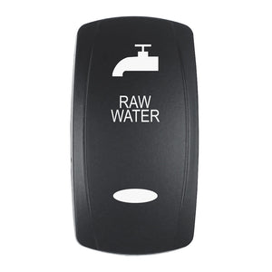 Pacer Actuator - 'RAW WATER' f/V Series Contura Switches - Black - Laser Etched (Top/Bottom Light) [EV2LE-RAW] - BuoyMart.com  Switches & Accessories Pacer Group