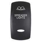 Pacer Actuator - 'SPREADER LIGHTS' f/V Series Contura Switches - Black - Laser Etched (Top/Bottom Light) [EV2LE-SPDR] - BuoyMart.com  Switches & Accessories Pacer Group