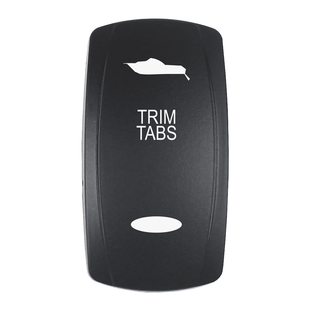Pacer Actuator - 'TRIM TABS' f/V Series Contura Switches - Black - Laser Etched (Top/Bottom Light) [EV2LE-TRM] - BuoyMart.com  Switches & Accessories Pacer Group