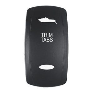 Pacer Actuator - 'TRIM TABS' f/V Series Contura Switches - Black - Laser Etched (Top/Bottom Light) [EV2LE-TRM] - BuoyMart.com  Switches & Accessories Pacer Group