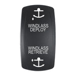 Pacer Actuator - 'WINDLASS DPLY/RTRV' f/V Series Contura Switches - Black - Laser Etched (Top/Bottom Light) [EV2LE-WND] - BuoyMart.com  Switches & Accessories Pacer Group