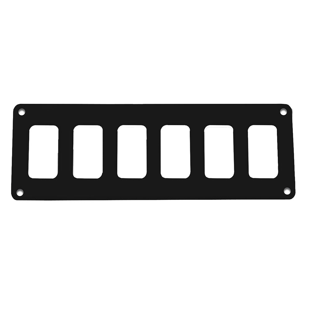 Pacer Switch Panel - 6 Switch  1 Row - 8" x 2.75" - Black Powder Coated Aluminum [PSC-61-BK] - BuoyMart.com  Electrical Panels Pacer Group