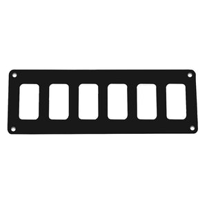 Pacer Switch Panel - 6 Switch  1 Row - 8" x 2.75" - Black Powder Coated Aluminum [PSC-61-BK] - BuoyMart.com  Electrical Panels Pacer Group
