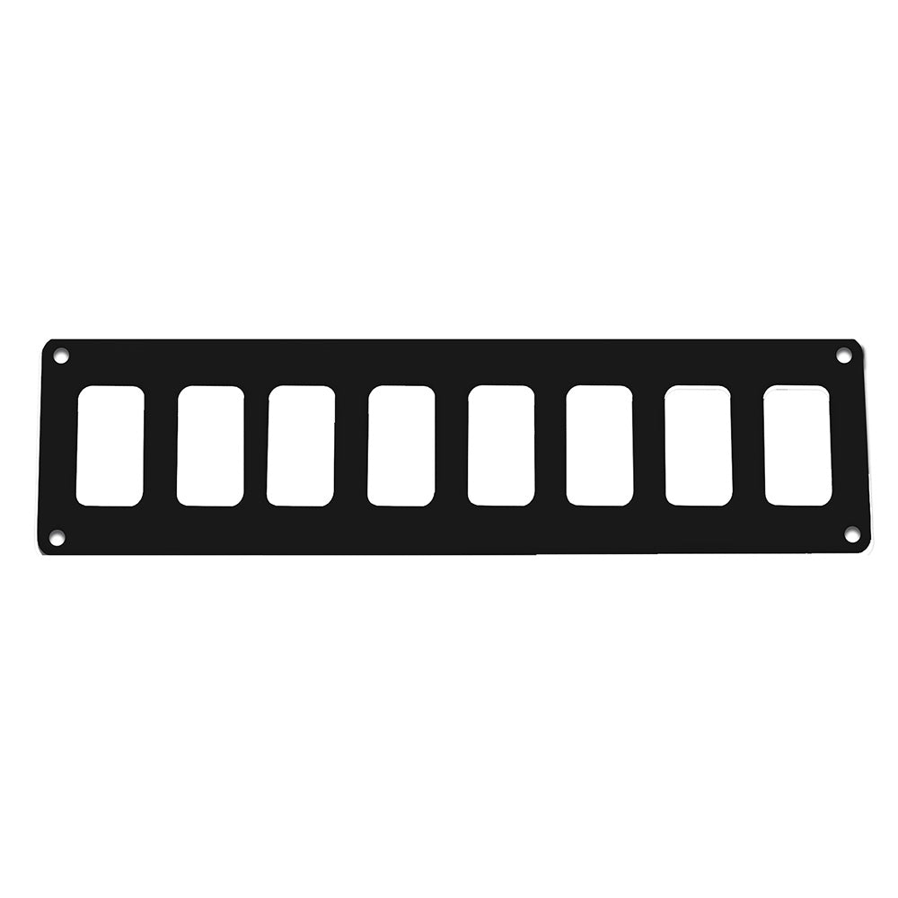 Pacer Switch Panel - 8 Switch  1 Row - 12.5" x 2.75" - Black Powder Coated Aluminum [PSC-81-BK] - BuoyMart.com  Electrical Panels Pacer Group
