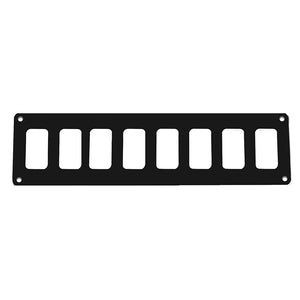 Pacer Switch Panel - 8 Switch  1 Row - 12.5" x 2.75" - Black Powder Coated Aluminum [PSC-81-BK] - BuoyMart.com  Electrical Panels Pacer Group