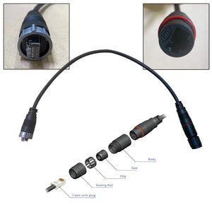 Furuno RJ45 to HUB102 Cable 0.5M Waterproof RJ45 (M) to RJ45 Adapter [WRJ-ADP-05M] - BuoyMart.com  Network Cables & Modules Furuno