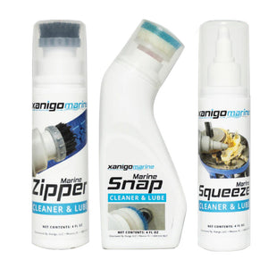 Xanigo Marine 3-Piece Marine Zipper  Snap Lube Set [XMZSLS3PC] - BuoyMart.com  Cleaning Xanigo Marine
