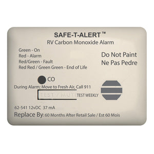 Safe-T-Alert 62 Series Carbon Monoxide Alarm - 12V - RV Surface Mount - White [62-541-WT] Safe-T-Alert