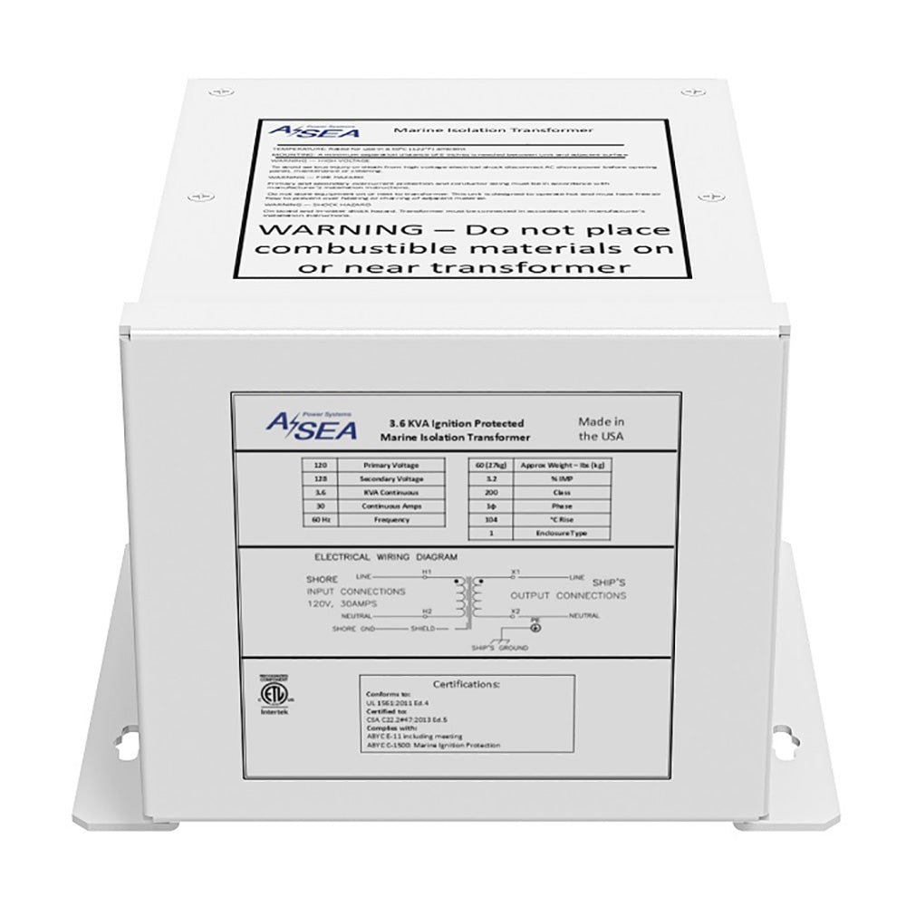 ASEA Power Systems 3.6 kVA Isolation Transformer [634003] - BuoyMart.com  Shore Power ASEA Power Systems