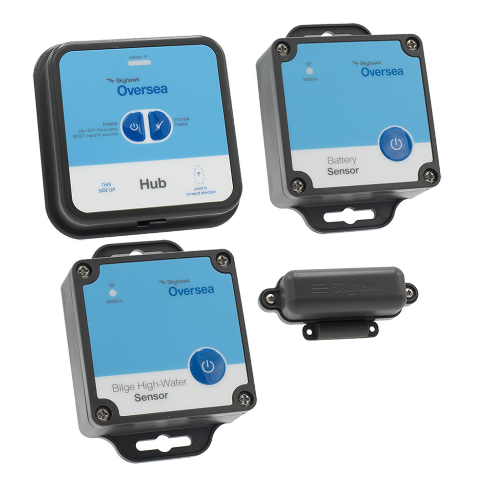 Skyhawk Oversea Starter Kit Hub - 1 Oversea Hub, 1 Battery Sensor, 1 Bilge High-Water Sensor  1 Entry Sensor [OSKITSTARTER1] - BuoyMart.com  Security Systems Skyhawk Oversea