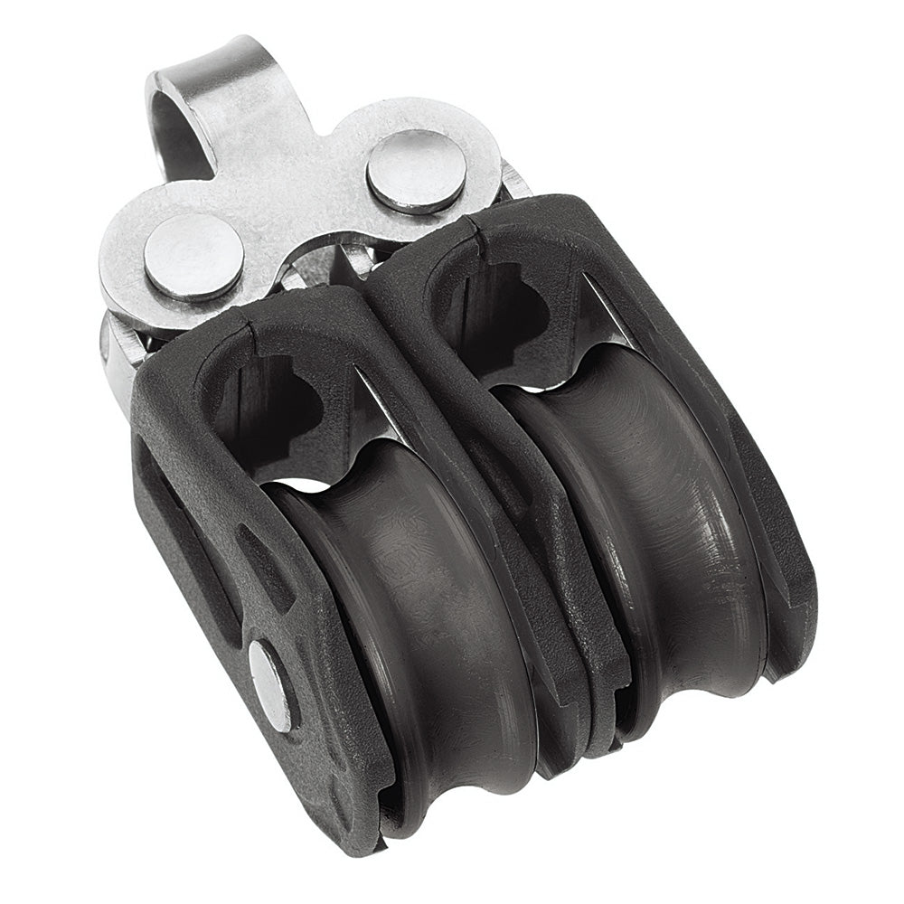 Barton Marine Size 0 20mm Plain Bearing Pulley Block Double Fixed Eye [N00210] - BuoyMart.com  Blocks Barton Marine