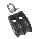 Barton Marine Size 3 45mm Plain Bearing Pulley Block Double w/Swivel [N03230] - BuoyMart.com  Blocks Barton Marine