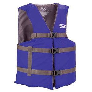 Stearns PFD 2001 Adult Boat Universal Blue Display for Adults Over 90lbs - Chest Size Of 50" [2160977] - BuoyMart.com  Life Vests Stearns