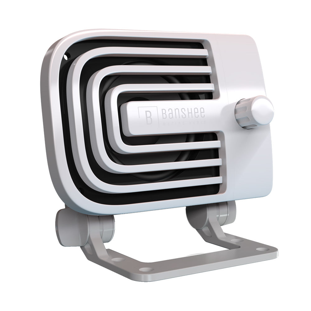Banshee Marine Active External VHF Speaker - White [BAR-VA-1W] - BuoyMart.com  Accessories Banshee Marine Audio
