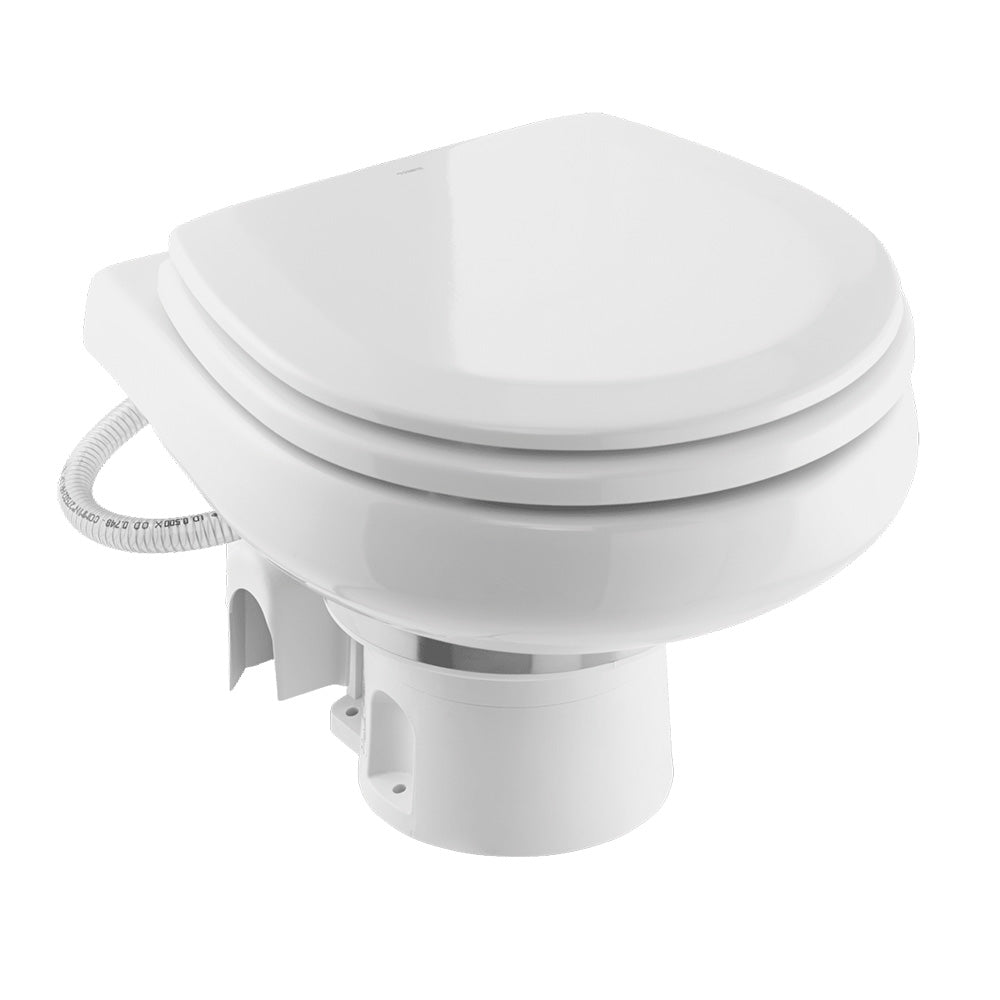 Dometic MasterFlush 7260 White Electric Macerating Toilet w/Orbit Base - Raw Water - 12V [9610007285] Dometic