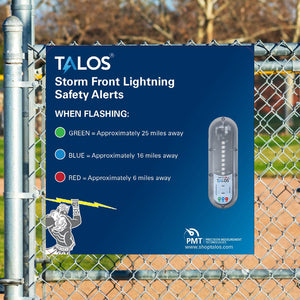 TALOS Standard Lightning Detector w/14"x14" Safety Information Sign [SFD-1414P-MTB] - BuoyMart.com  Lightning Detectors TALOS