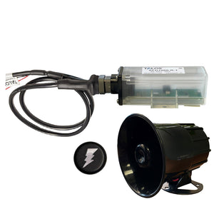 TALOS Remote Housing Lightning Detection System w/20' Cable  External Horn - Black Round Indicator  45' Horn Cable [SFD1000HB-W1-BO-CH-202045] - BuoyMart.com  Lightning Detectors TALOS