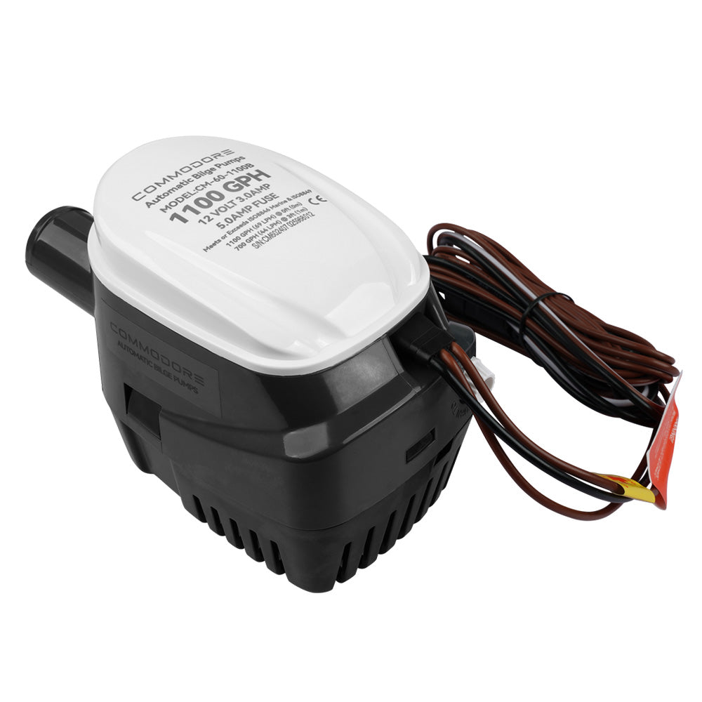 Commodore 1100 GPH 60 Series Automatic Bilge Pump - 12V [CM-60-1100B] - BuoyMart.com  Bilge Pumps Commodore
