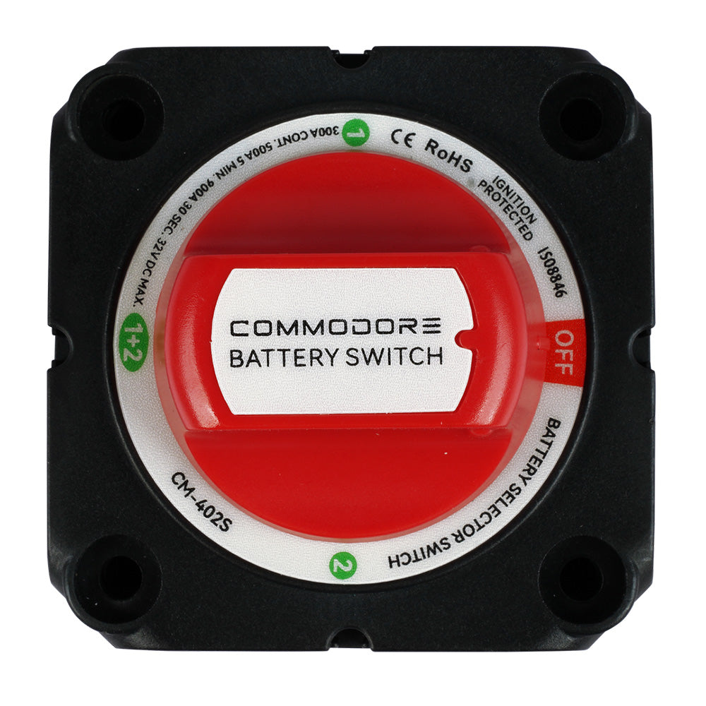Commodore 4-Position Compact Dual Battery Selector Switch [CM-402S] - BuoyMart.com  Battery Management Commodore