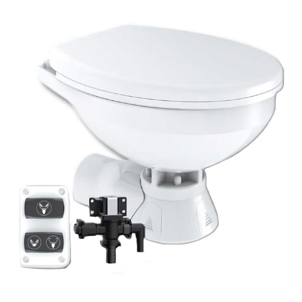 Commodore Quiet Flush Electric Toilet - Rear Macerator w/Solenoid Valve - Regular Size [CM3RMT] - BuoyMart.com  Marine Sanitation Commodore