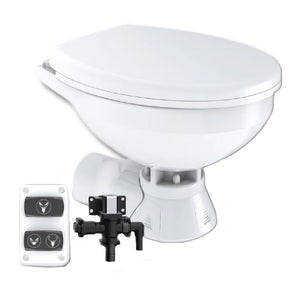 Commodore Quiet Flush Electric Toilet - Rear Macerator w/Solenoid Valve - Regular Size [CM3RMT] - BuoyMart.com  Marine Sanitation Commodore