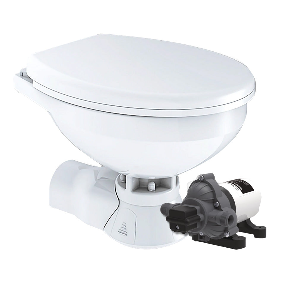 Commodore Quiet Flush Electric Toilet - Rear Macerator - Raw Water Pump - Regular Size [CM4RMT] - BuoyMart.com  Marine Sanitation Commodore