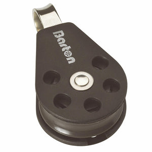Barton Size 1 30mm Plain Bearing Pulley Block Single Fixed Eye [N01110] - BuoyMart.com  Hardware Barton Marine