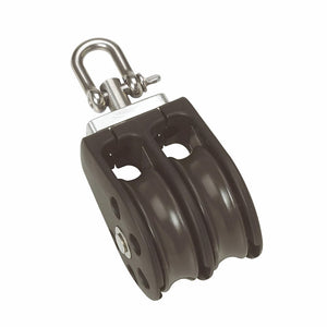 Barton Size 1 30mm Plain Bearing Pulley Block Double w/Swivel [N01230] - BuoyMart.com  Hardware Barton Marine