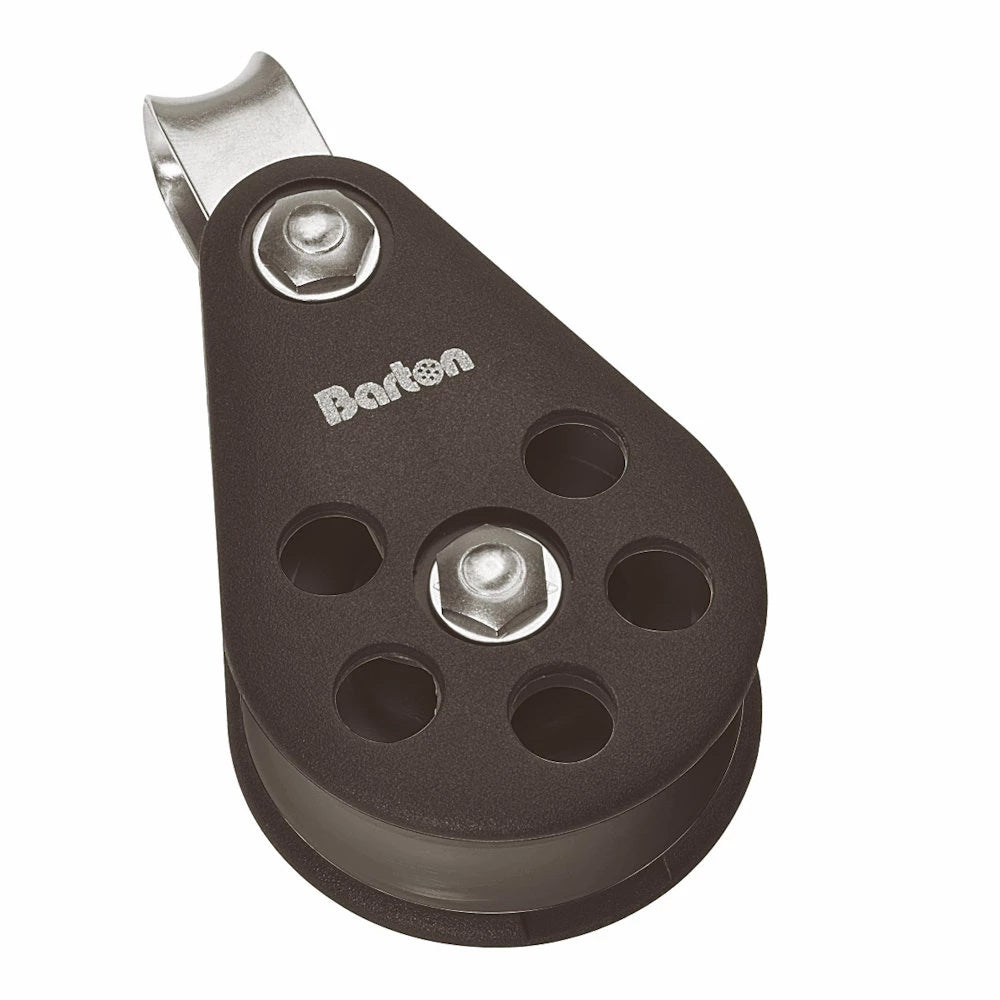 Barton Size 6 64mm Plain Bearing Pulley Single Block Fixed Eye [N06110] - BuoyMart.com  Hardware Barton Marine