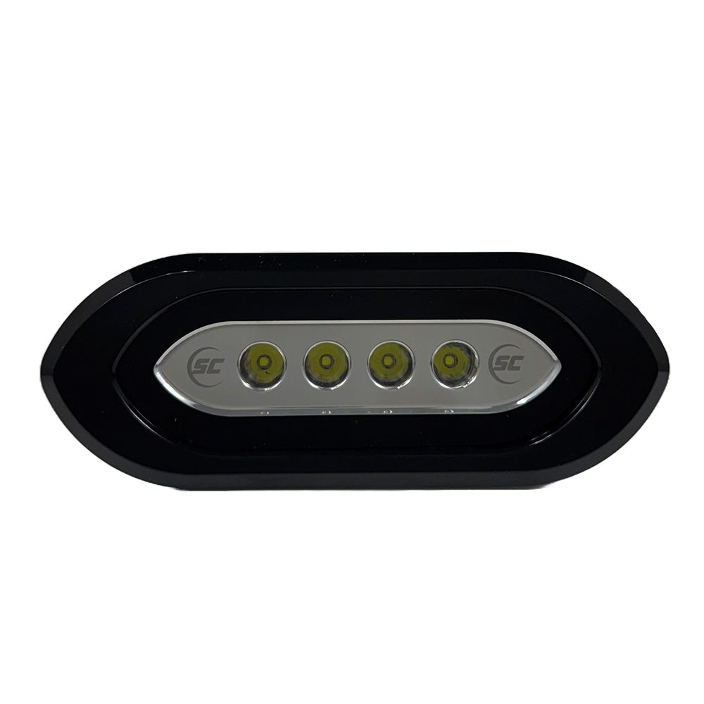 Shadow-Caster Flush Mount Spreader Light - Black Housing - White [SCM-SLF4X-GW-BK] - BuoyMart.com  Flood/Spreader Lights Shadow-Caster LED Lighting