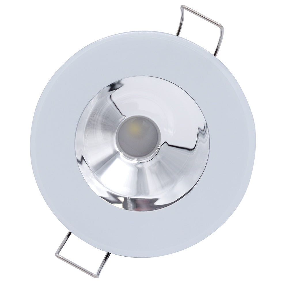 Lumitec Illusion Flush Mount LED Down Light - Warm White - Dimming - White Housing - Chrome Reflector [117139] - BuoyMart.com  Dome/Down Lights Lumitec