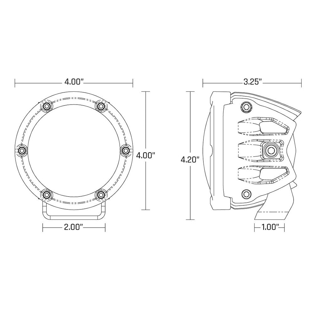 RIGID Industries 360-Series 4" LED SAE Fog Beam - White - Set of 2 [36120] - BuoyMart.com  Lighting RIGID Industries