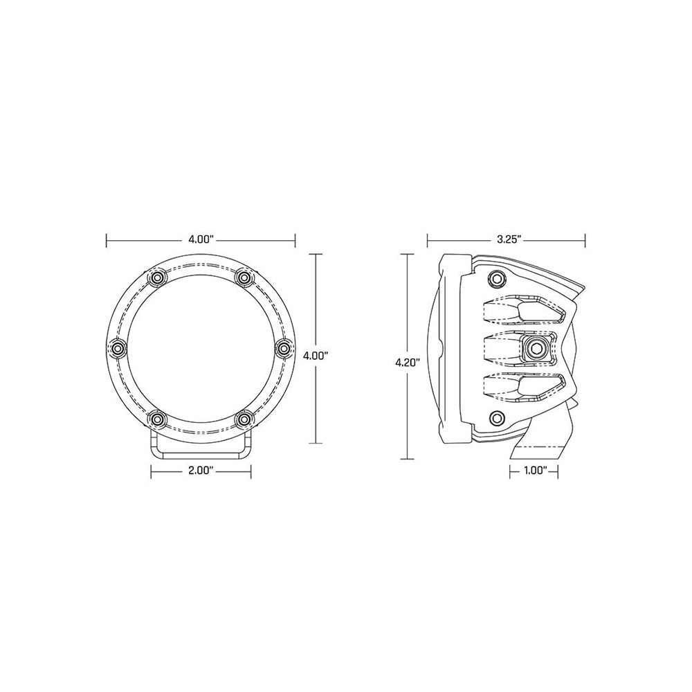 RIGID Industries 360-Series RGBW 4" Offroad Lamp Drive Beam w/RGBW Backlight Pods - Set of 2 [36401] - BuoyMart.com  Lighting RIGID Industries