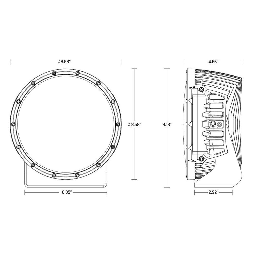 RIGID Industries 360-Series RGBW 9" Offroad Lamp Spot Beam w/RGBW Backlight Pods - Single [36422] - BuoyMart.com  Lighting RIGID Industries