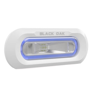 Black Oak Low Pro Marine Spreader Light - Flush Mount - White Housing - Blue LED [MLPS-FB] - BuoyMart.com  Underwater Lighting Black Oak LED