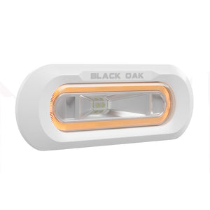 Black Oak Low Pro Marine Spreader Light - Flush Mount - White Housing - Amber LED [MLPS-FA] - BuoyMart.com  Underwater Lighting Black Oak LED