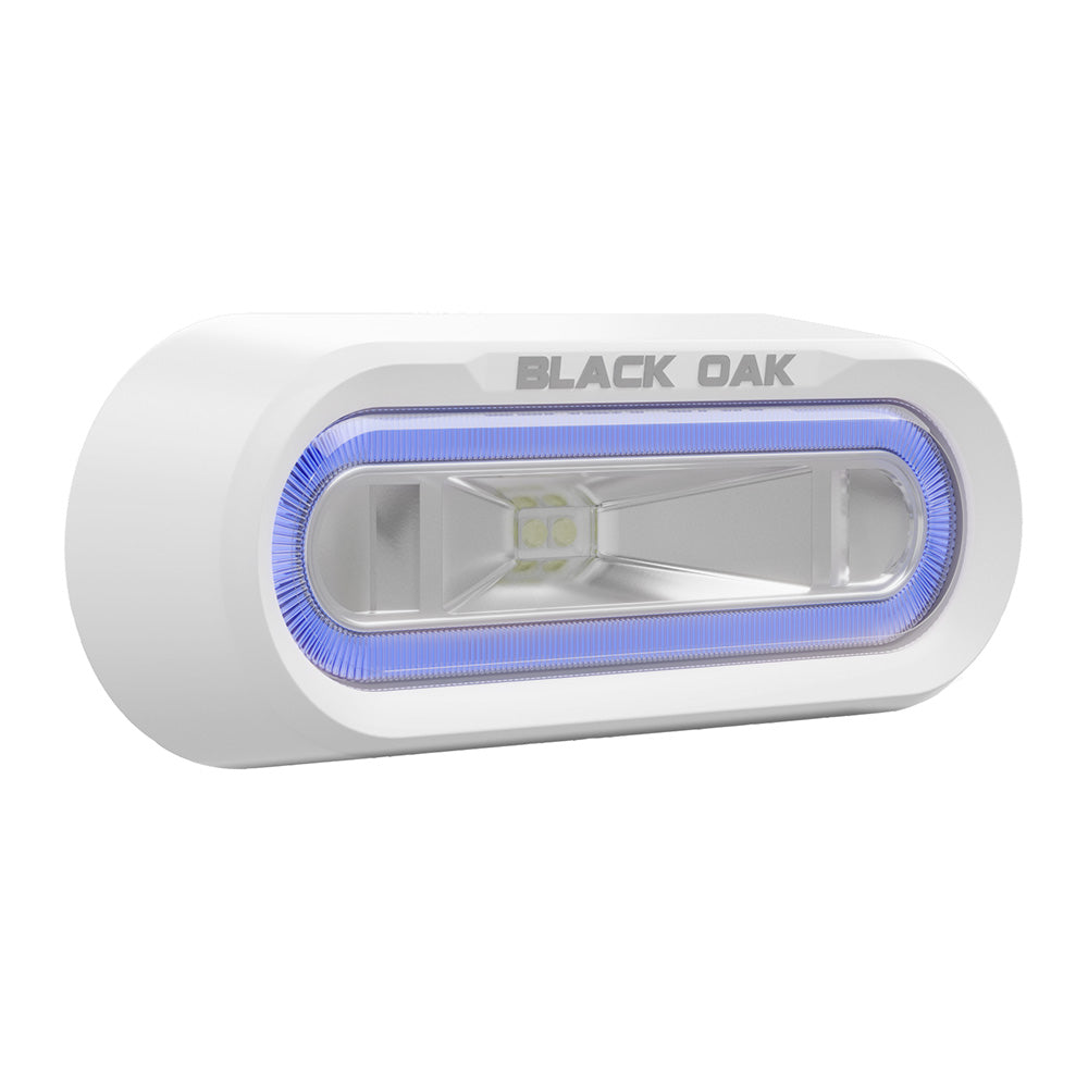 Black Oak Low Pro Off Road Spreader Light - Bracket Mount - White Housing - Blue LED [MLPS-B] - BuoyMart.com  Underwater Lighting Black Oak LED