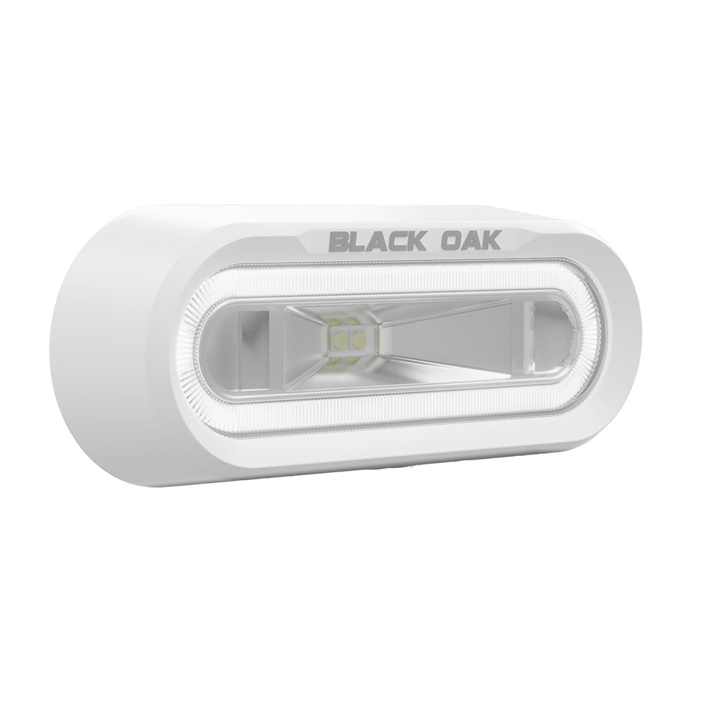 Black Oak Low Pro Off Road Spreader Light - Bracket Mount - White Housing - White LED [MLPS-W] - BuoyMart.com  Underwater Lighting Black Oak LED