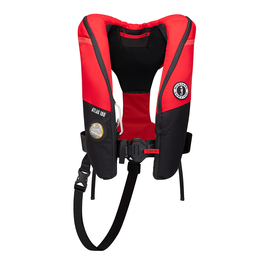 Mustang Atlas 190 DLX Open Ocean Inflatable PFD - Red/Black [MD3195E1-123-0] - BuoyMart.com  Personal Flotation Devices Mustang Survival
