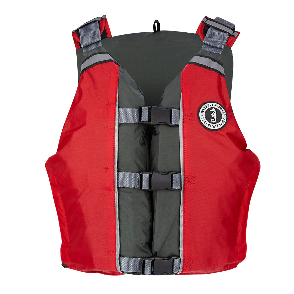 Mustang APF Foam Vest - Universal - Red/Grey [MV411102-861-0] - BuoyMart.com  Personal Flotation Devices Mustang Survival