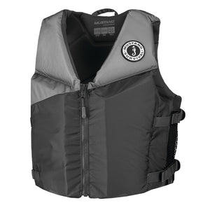 Mustang Young Adult REV Foam Vest - Grey/Light Grey/Fluorescent Yellow - Universal [MV360002-812-0] - BuoyMart.com  Personal Flotation Devices Mustang Survival