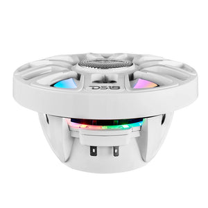 DS18 8" 2-Way Coaxial Marine Speakers w/Digital LED Lights  Bullet Tweeter - White - 175W, 4-Ohm [NXL-IQ8/WH] DS18