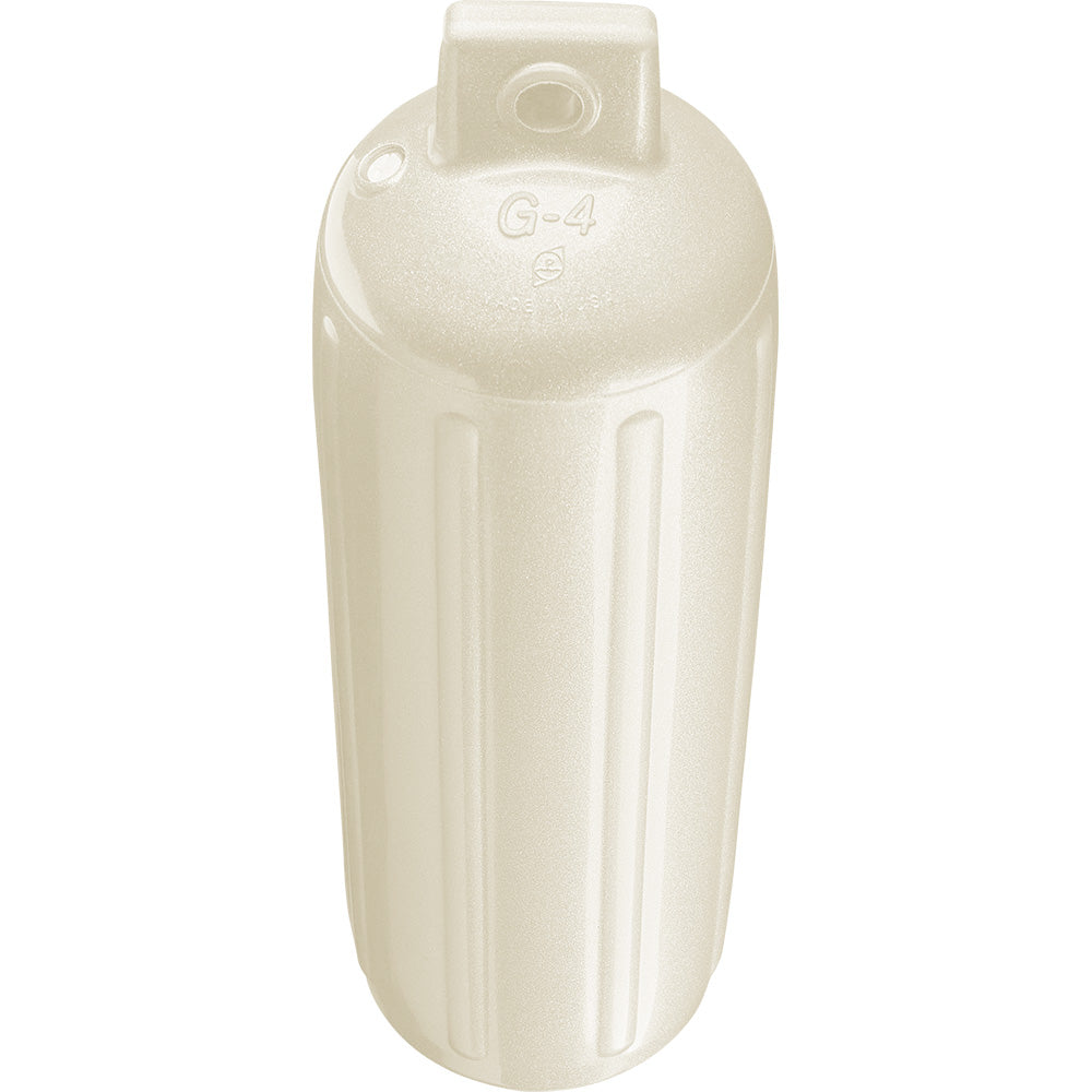 Polyform G-4 Twin Eye Fender 6.5" x 22" - Metallic White [G-4 METALLIC WHITE] - BuoyMart.com  Fenders Polyform U.S.