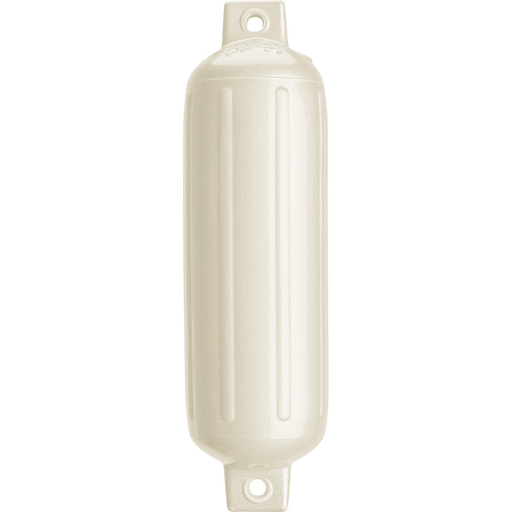 Polyform G-4 Twin Eye Fender 6.5" x 22" - Metallic White [G-4 METALLIC WHITE] - BuoyMart.com  Fenders Polyform U.S.