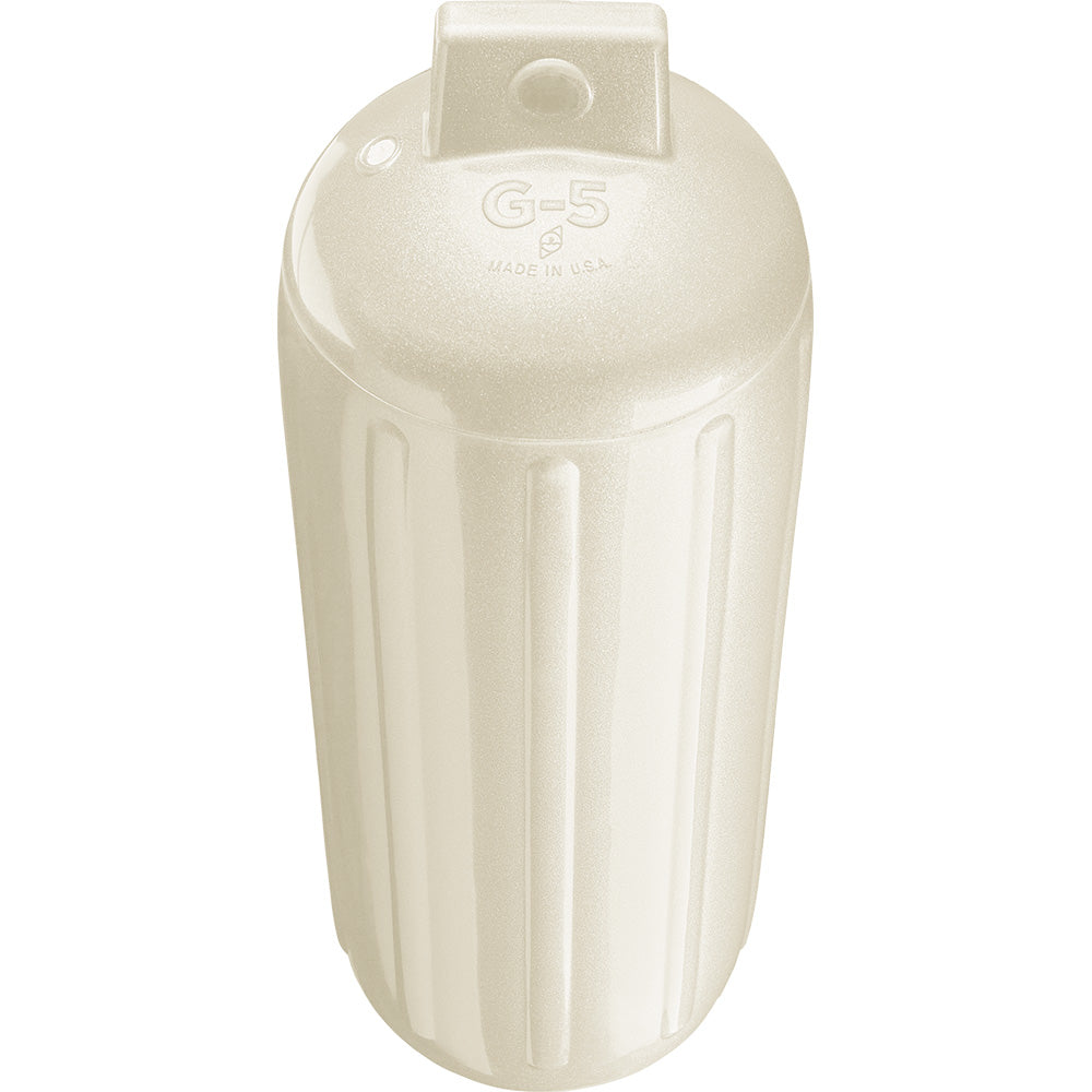 Polyform G-5 Twin Eye Fender 8.8" x 26.8" - Metallic White [G-5 METALLIC WHITE] - BuoyMart.com  Fenders Polyform U.S.